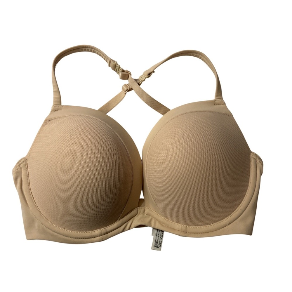 Le Mystere Bra 32DD Infinite Possibilities Plunge Bra in Almond Opaque Underwire